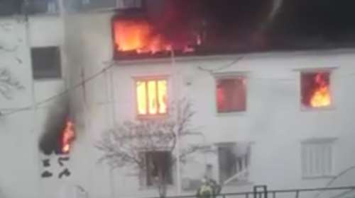 Συγκλονιστικό βίντεο από τη μεγάλη πυρκαγιά σε σούπερ μάρκετ στις Σέρρες