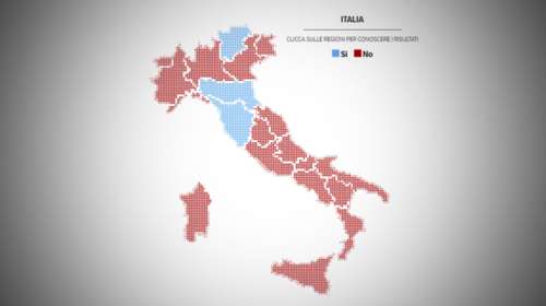 Κόκκινη  η Ιταλία από το «όχι» - Δείτε τον χάρτη
