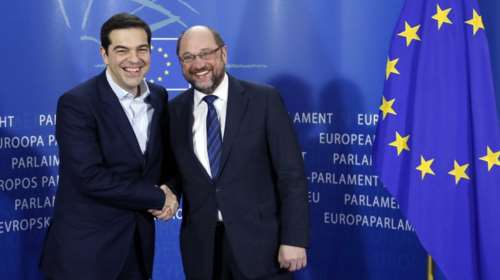 Στις Βρυξέλλες ο Τσίπρας, σε εξέλιξη η συνάντηση με Σουλτς