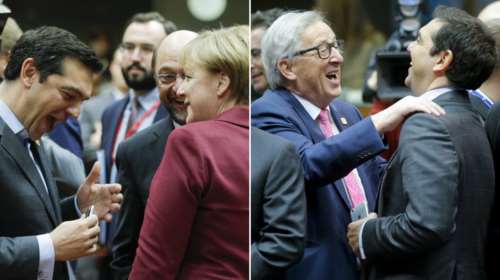 Τσίπρας Μέρκελ Γιούνκερ:Είμαστε μια ωραία ατμόσφαιρα  φωτό