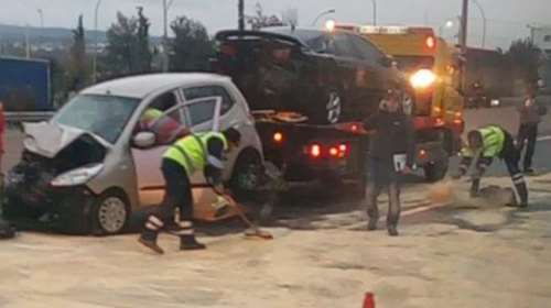 Kαραμπόλα 6 ΙΧ στην εθνική στο ύψος της Βαρυμπόμπης