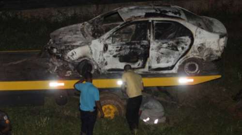 Αυτό είναι το καμένο αυτοκίνητο του έλληνα πρέσβη στη Βραζιλία-Δείτε φωτο