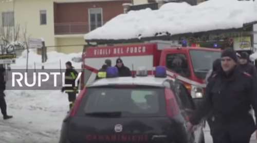 Δείτε Live από το σημείο που έπεσε η χιονοστιβάδα σε ξενοδοχείο της Ιταλίας