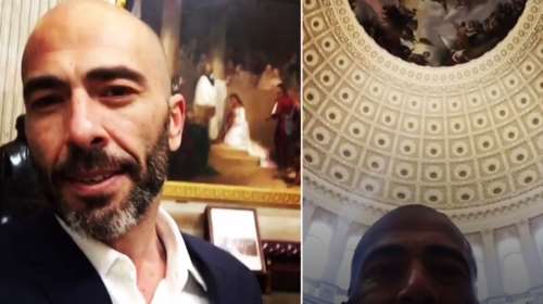 Το βίντεο του Βαλάντη μέσα από το Καπιτώλιο: «Trump for ever»