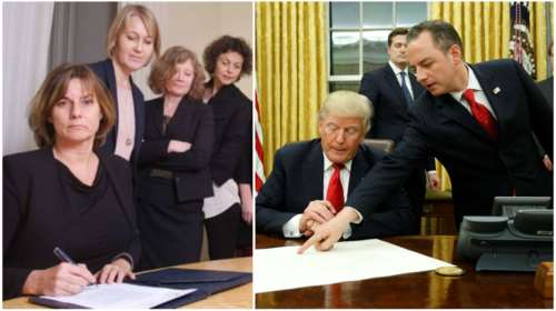 Η αντιπρόεδρος της Σουηδίας χλευάζει τον Τραμπ με μια φωτογραφία