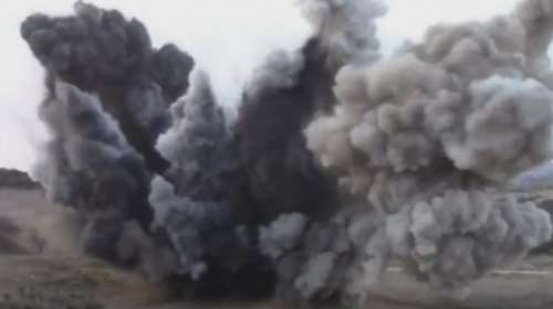 Η ελεγχόμενη έκρηξη της βόμβας που βρέθηκε στο Κορδελιό