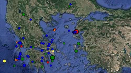 Σεισμός 4,2 ρίχτερ βόρεια της Λέσβου, εστιακό βάθος 12 χλμ