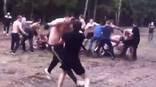 Ρώσοι νεαροί χούλιγκαν δέρνονται σε δάσος πριν το μουντιάλ