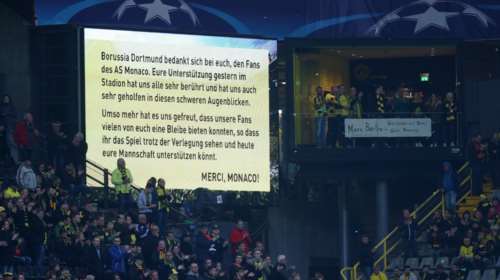 To συγκινητικό μήνυμα της Ντόρτμουντ στους οπαδούς της Μονακό