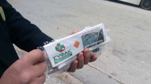 Χανιά: Αλκοολόμετρα μιας χρήσης μοίρασε η τροχαία σε οδηγούς