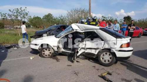 Λάρισα: Θανατηφόρο τροχαίο δυστύχημα με ένα νεκρό -φωτό