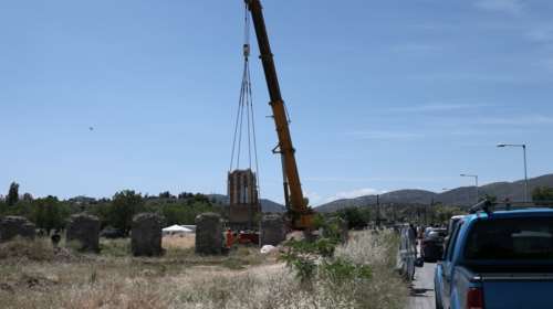 Η εντυπωσιακή μετακίνηση του Ρωμαϊκού πεσσού στην περιοχή των Αλυκών