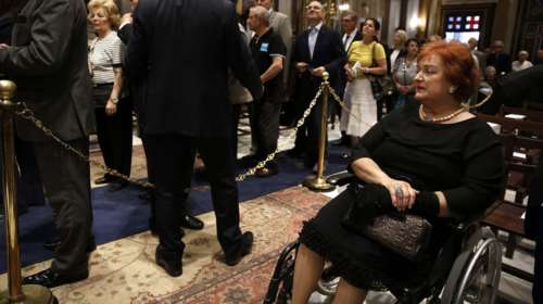 Το τελευταίο «αντίο» της Μαριέττας Γιαννάκου στον Κωνσταντίνο Μητσοτάκη