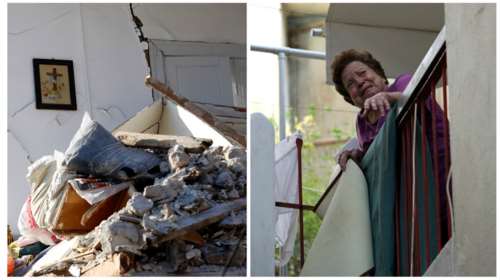 Απόγνωση και συντρίμμια στη Βρισά και στο Πλωμάρι (φωτό)