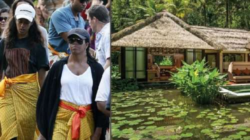 Με ασορτί παρεό στο Μπαλί η μαμά και οι κόρες Ομπάμα [Εικόνες]