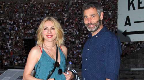 Θοδωρής Αθερίδης &amp; Σμαράγδα Καρύδη μαζί στην πισίνα -φωτό