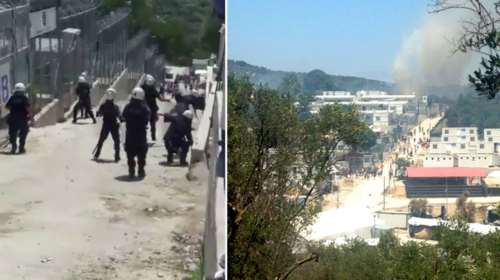 Συλλήψεις και τραυματισμοί στις συγκρούσεις στη Μόρια