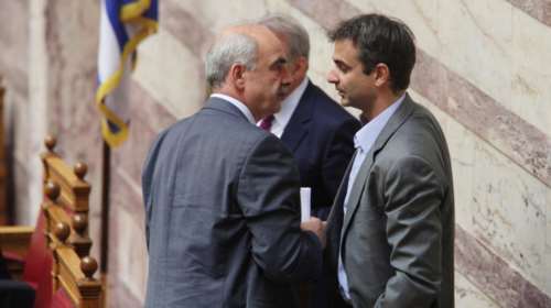Συνάντηση Κυριάκου με Μεϊμαράκη στη Βουλή