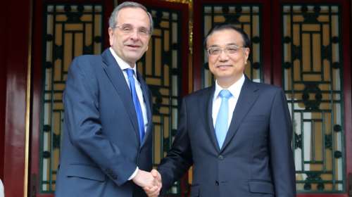 Το δείπνο του Σαμαρά με τον κινέζο πρωθυπουργό στο Πεκίνο