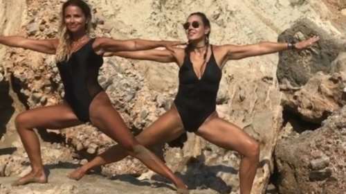 Σόφη Πασχάλη–Ελένη Πετρουλάκη: Η σέξι γυμναστική πάνω στα βράχια της Κρήτης