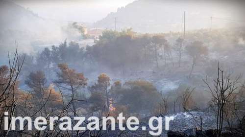 Πύρινη κόλαση για 4η ημέρα στη Ζάκυνθο- φωτιά και στην Κεφαλονιά