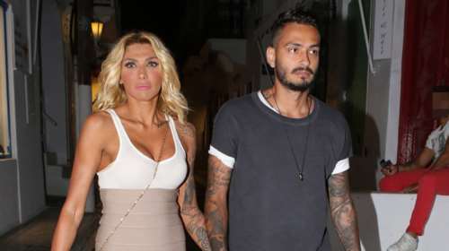 Σάββας Γκέντσογλου &amp; Αγγελική Ηλιάδη αγκαλιασμένοι στα γενέθλια του γιου τους, Βασίλη