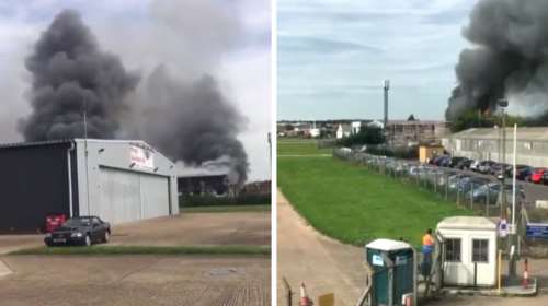 Φωτιά μετά από έκρηξη κοντά στο αεροδρόμιο Southend