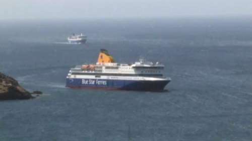 Προσάραξε το Blue Star Patmos-μεταφέρθηκαν στην Ιο οι 205 επιβάτες
