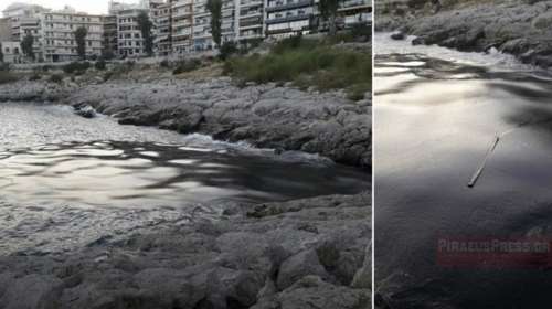 Στη Φρεαττύδα έφτασε η πετρελαιοκηλίδα από τη Σαλαμίνα