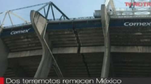 Κόπηκε στα δύο το στάδιο Αζτέκα από τον ισχυρό σεισμό (ΒΙΝΤΕΟ)