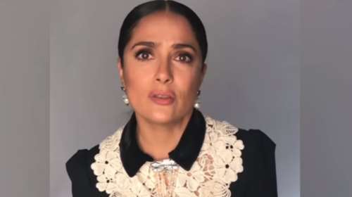 Η Μεξικανή Σάλμα Χάγιεκ κάνει καμπάνια για τα θύματα του σεισμού