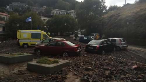 Πλημμύρες και κατολισθήσεις στη Σαμοθράκη από την κακοκαιρία