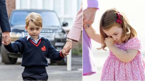 H τρυφερή αντίδραση της πριγκίπισσας Σάρλοτ όταν ο Τζορτζ πήγε σχολείο