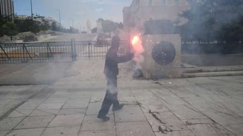 Ένταση στο μαθητικό συλλαλητήριο στο κέντρο της Αθήνας