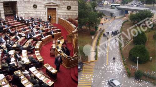 Ομοβροντία από τα κόμματα για τη νέα έφοδο του Ρουβίκωνα στο Πεντάγωνο