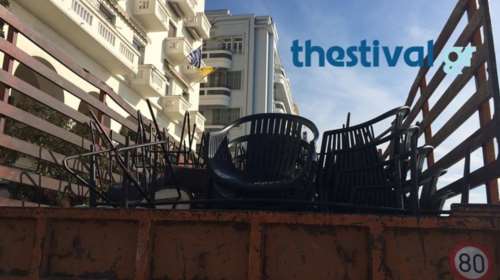 Σκούπα για τραπεζοκαθίσματα στο κέντρο της Θεσσαλονίκης (βίντεο)