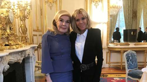 Τι είπαν Μπριζίτ Μακρόν και Μαριάννα Βαρδινογιάννη - Συνάντηση στο Εlysee