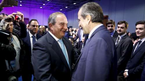 Τι δήλωσαν Καραμανλής και Σαμαράς στην έναρξη του συνεδρίου