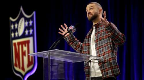 Ο Τζάστιν Τιμπερλέϊκ στο Super Bowl