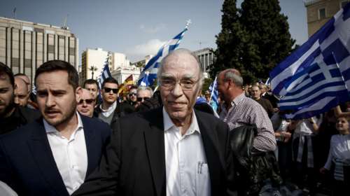 Στο συλλαλητήριο του Συντάγματος και ο Βασίλης Λεβέντης