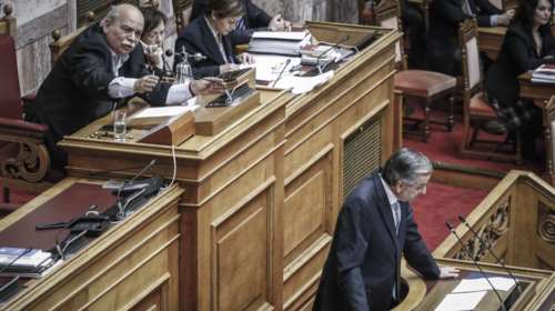 Βουλευτής ΣΥΡΙΖΑ: Το παραχέ@@τε - Σαμαράς: Αν είσαι άντρας πες το δυνατά