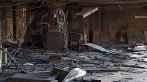 Βομβαρδισμένο τοπίο θυμίζει το εσωτερικό της ΔΟΥ Λάρισας