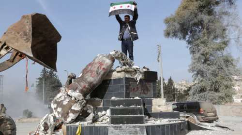 Βανδαλισμοί στο Αφρίν,έριξαν άγαλμα που συνδέεται με την κουρδική παράδοση