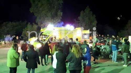Τρεις νεκροί σε τροχαίο στο Ηράκλειο Κρήτης (φωτό)