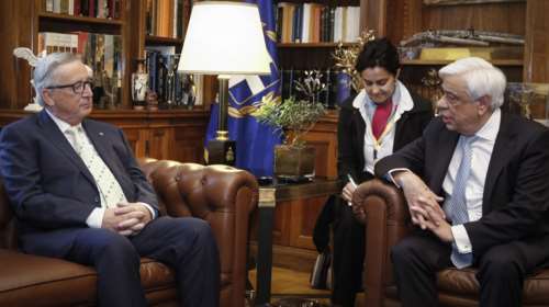 Γιούνκερ σε Παυλόπουλο: Η Ελλάδα είναι η δεύτερη πατρίδα μου