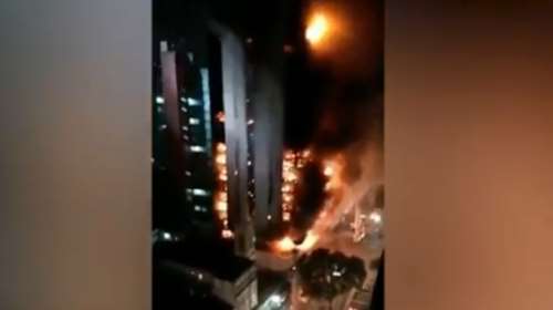 Φλεγόμενο κτίριο κατέρρευσε στο Σάο Πάολο