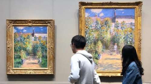 Δύο εκδοχές του Jardin de l&#39; artiste a Vetheuil για πρώτη φορά μαζί