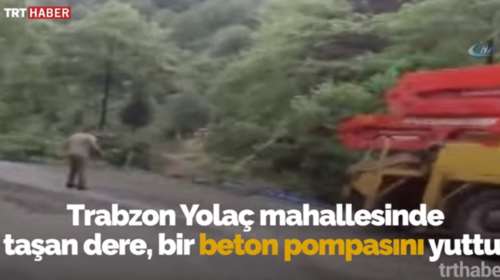 Ορμητικά νερά παρασύρουν νταλίκα στην Τουρκία