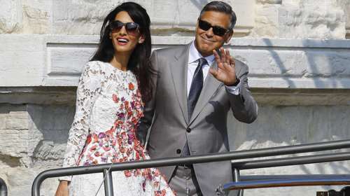 Αμάλ - Τζορτζ Κλούνεϊ: Mαυρισμένοι και ντυμένοι ασορτί με ασπρόμαυρο look