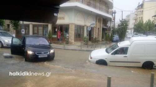 Πλημμύρες σε Θεσσαλονίκη και Πολύγυρο